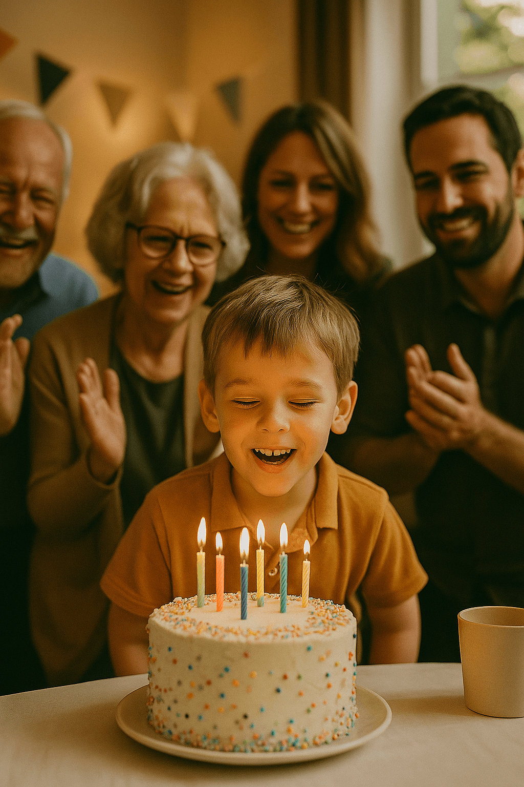 Child celebrating birthday