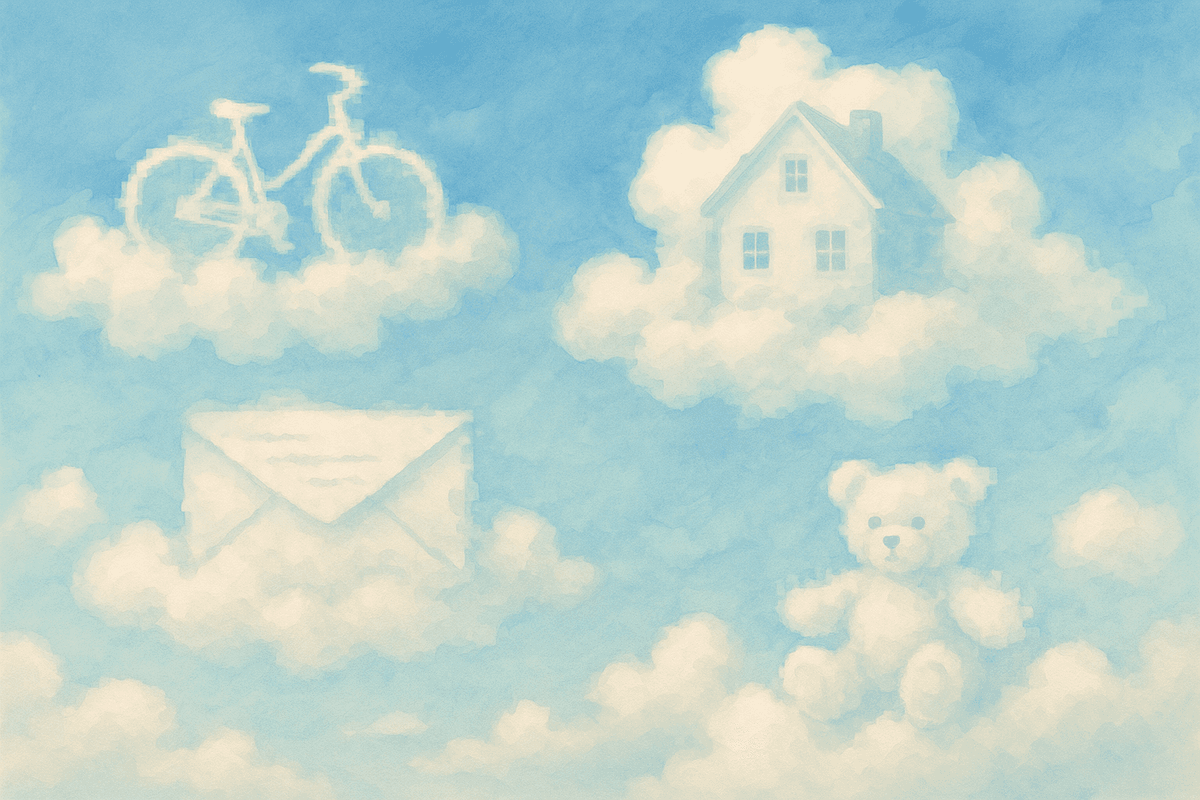 Cloud illustration of digital memories