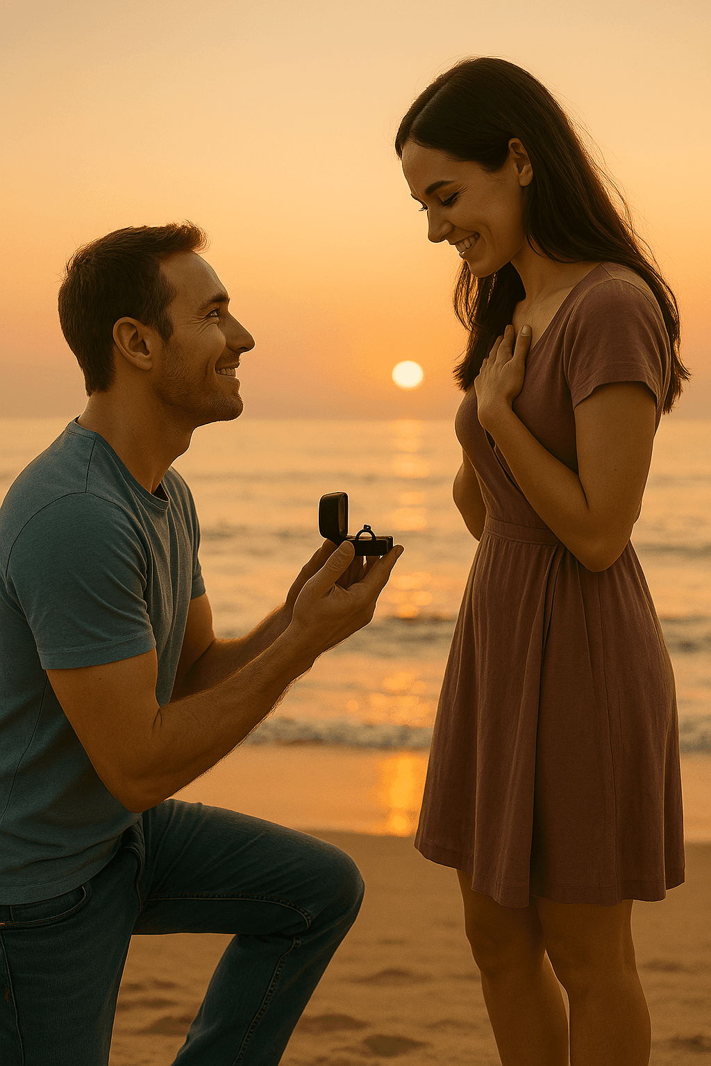 Emotional marriage proposal