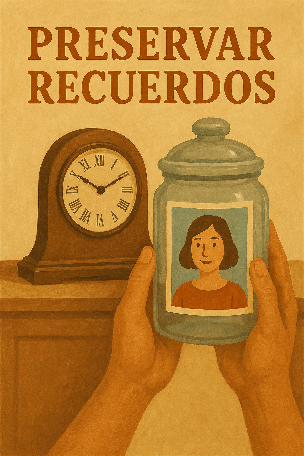 Photo of loved one with a clock linked to digital memories