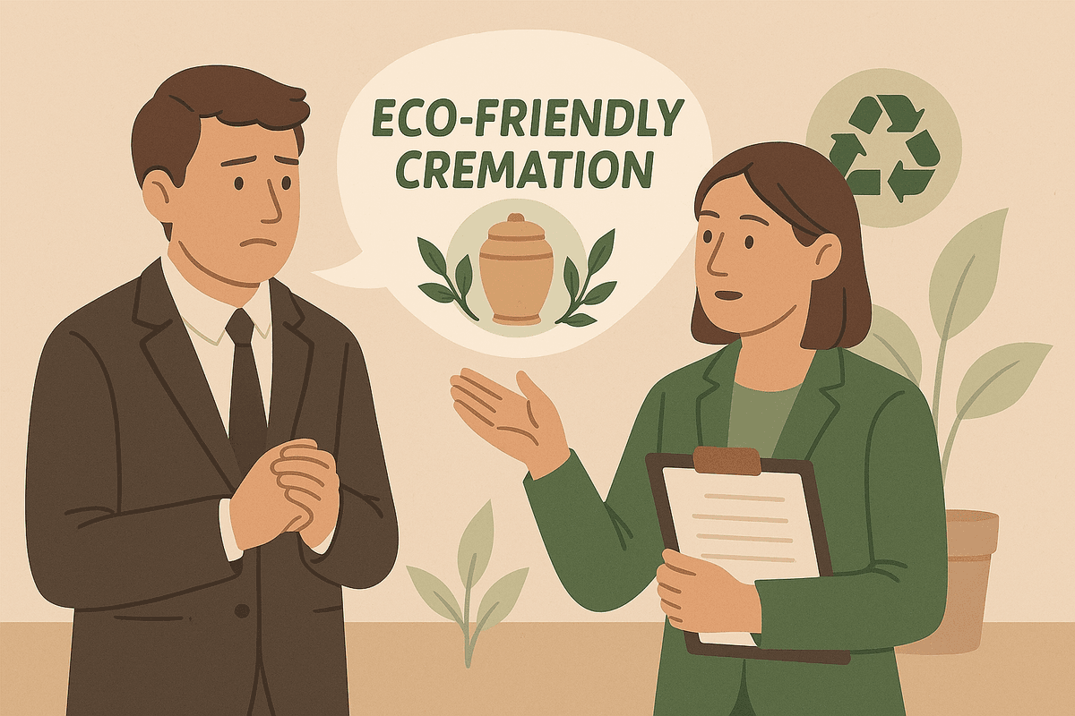 Person offering cremation services